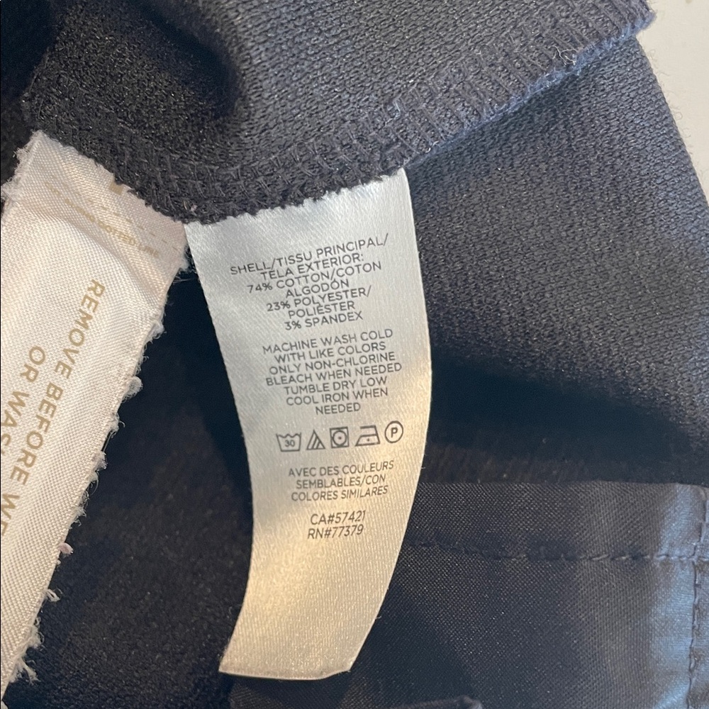 Ann Taylor Kick Crop Textured Pants Black 12 - Picture 5 of 5